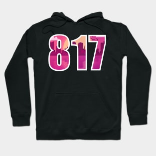 Hot Pink 817 Area Code Hoodie